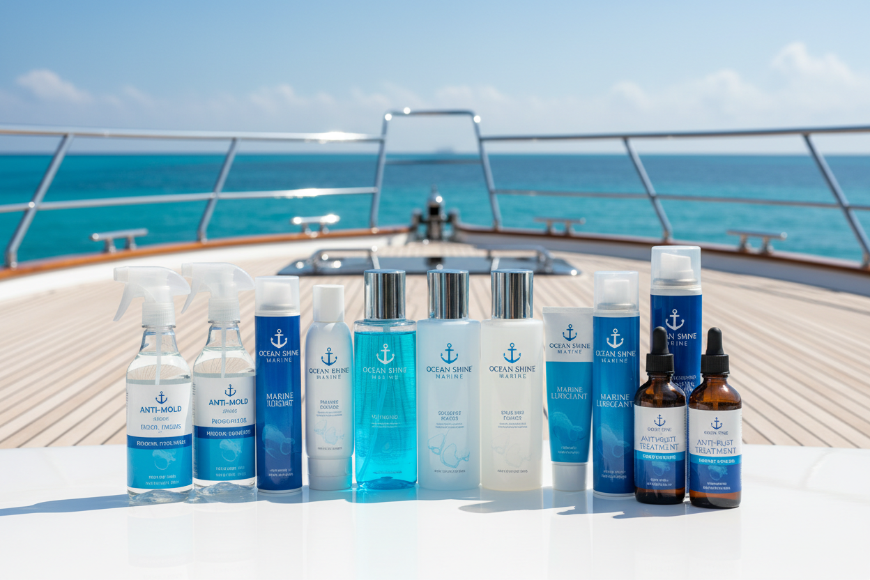 Προϊόντα συντήρησης και καθαριστικά σκαφών όπως γυαλιστικά και λιπαντικά