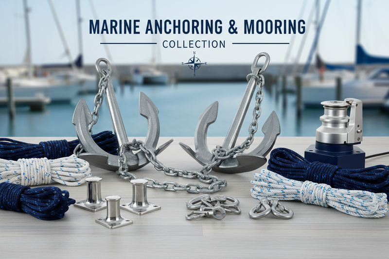 Εξοπλισμός αγκυροβολίας και πρόσδεσης σκαφών όπως άγκυρες, αλυσίδες και σχοινιά