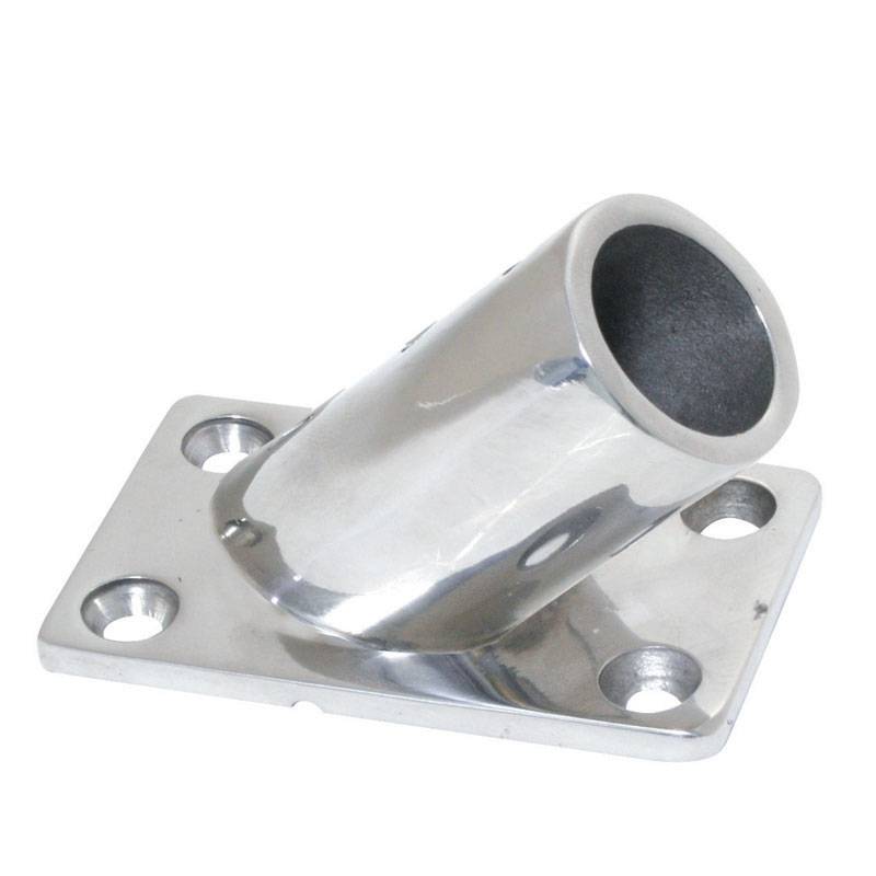 Βάση παραλληλόγραμμη 45 μοιρών ανοξείδωτη inox AISI 316